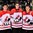GRAND FORKS, NORTH DAKOTA - APRIL 24: Canada's Dante Fabro #4, Brett Howden #10 and Tyson Jost #7 were named the Top Three Players for their team following a 10-3 bronze medal game loss to the U.S. at the 2016 IIHF Ice Hockey U18 World Championship. (Photo by Minas Panagiotakis/HHOF-IIHF Images)

